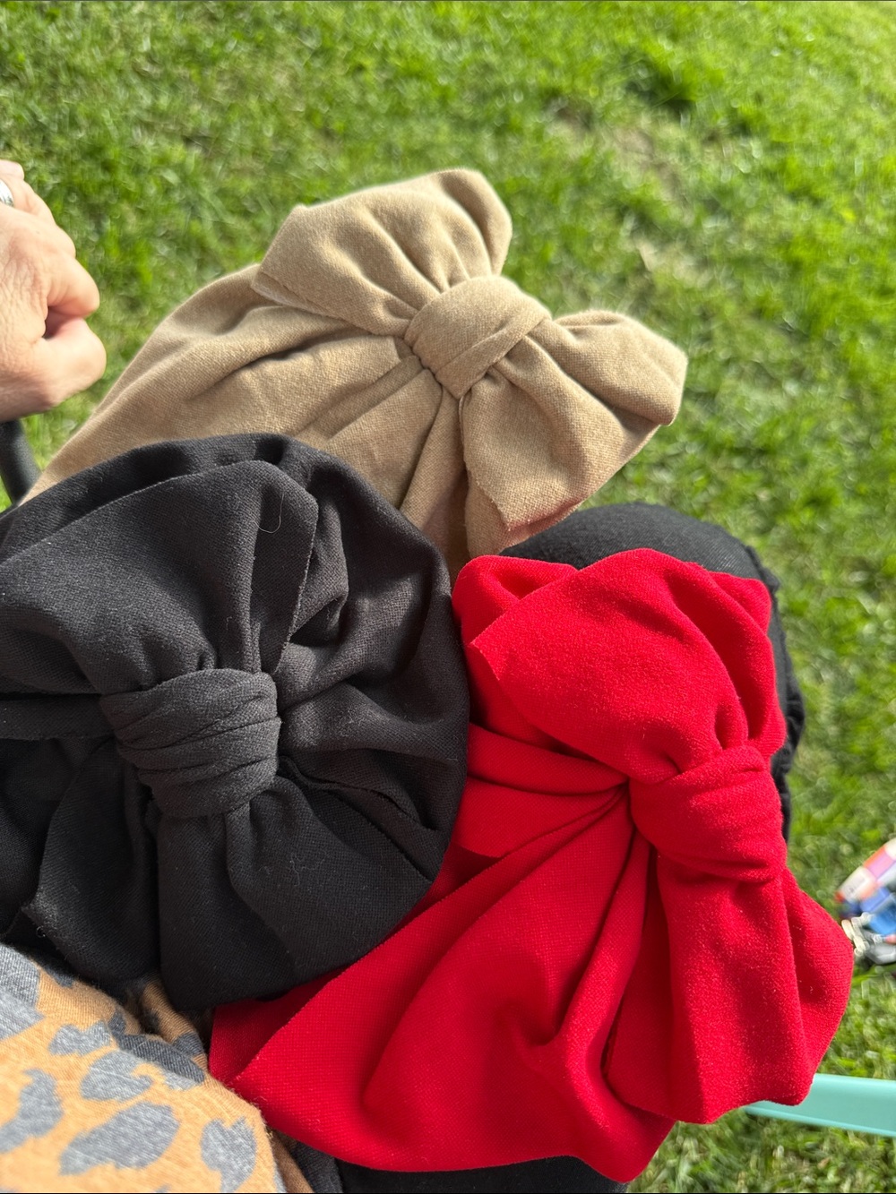 Baby Turbans with Bows!!! 3 piece set!! Like new!